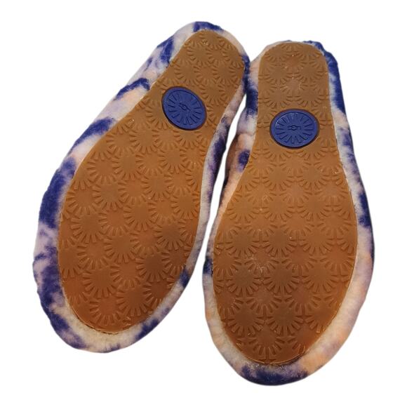 UGG Fluff Yeah Women's Violet Marble Shearling Slide Open Toe Slippers Size 9 - Picture 7 of 9